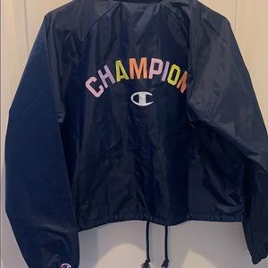 Champion cropped button up windbreaker NWT